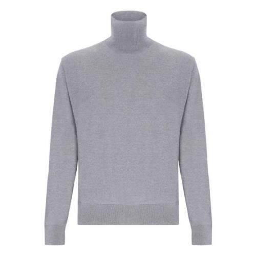 Wol Kasjmier Blend Turtleneck Sweater Laneus , Gray , Heren