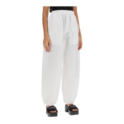 Wijde Pijp Poplin Parachute Broek Wardrobe.nyc , White , Dames