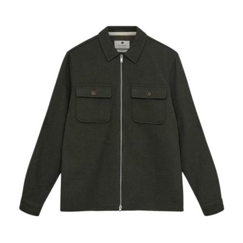 Blauw Heavy Twill Overshirt Anerkjendt , Green , Heren