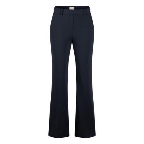 Wijde Pijp Elastische Taille Broek Seductive , Blue , Dames