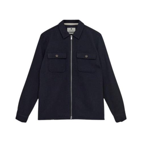 Blauw Heavy Twill Overshirt Anerkjendt , Blue , Heren