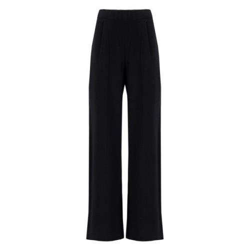 Single Pence Broek In Merinowol En Kasjmier Laneus , Black , Dames