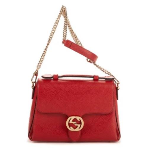 Pre-owned Leather shoulder-bags Gucci Vintage , Red , Dames