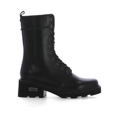 Zwarte Veterschoenen van Leer voor Vrouwen Cult , Black , Dames