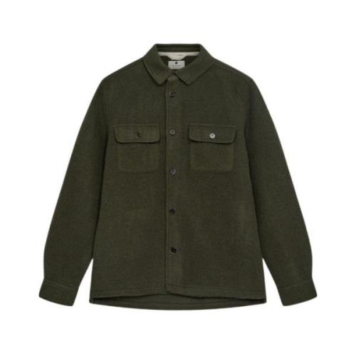 Groene Boiled Wool Overshirt Style NO: 901696 Anerkjendt , Green , Her...