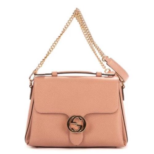 Pre-owned Leather shoulder-bags Gucci Vintage , Pink , Dames