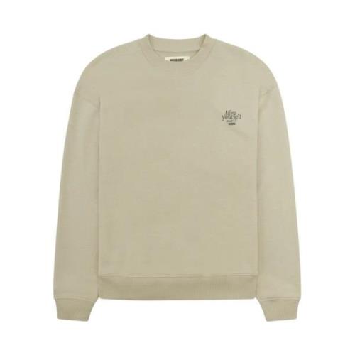 Crewneck Sweatshirt met Eat Logo Woodbird , Beige , Heren