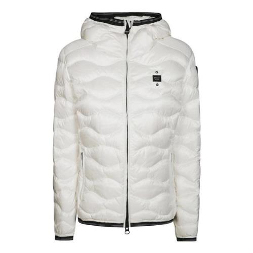 Gewatteerde jas met capuchon Blauer , White , Dames