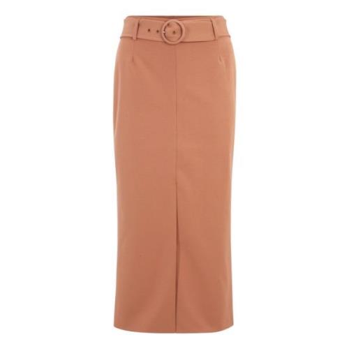 Casual Midi Rok met Riem Betty Barclay , Brown , Dames