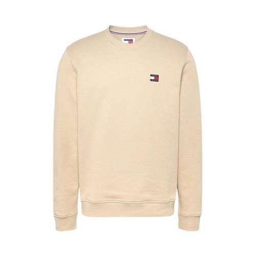 Urban Badge Crew Neck Sweatshirt Tommy Jeans , Beige , Heren