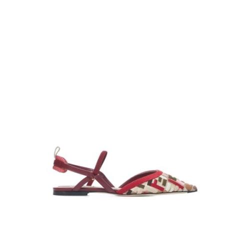 Zwarte Colibri Slingback Flats Fendi , Multicolor , Dames