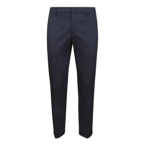 Slim Chino Broek met Achterzakken Dondup , Blue , Heren