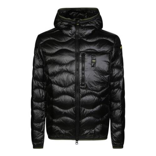 Gewatteerde Jas met Capuchon Blauer , Black , Heren