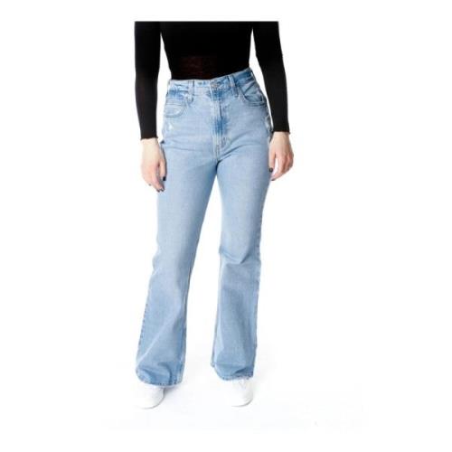 Retro High Flare Jeans Levi's , Blue , Dames