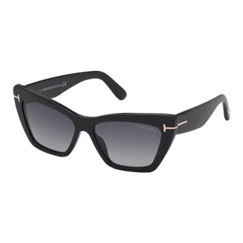 Stijlvol Zwart/Grijs Zonnebril Tom Ford , Black , Dames