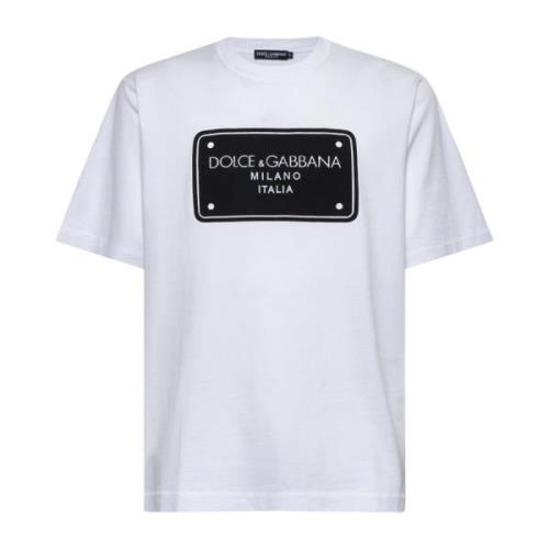 Stijlvolle T-shirts en Polos Collectie Dolce & Gabbana , White , Heren