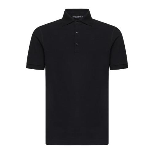 Zwarte Slim-Fit Poloshirt Dolce & Gabbana , Black , Heren