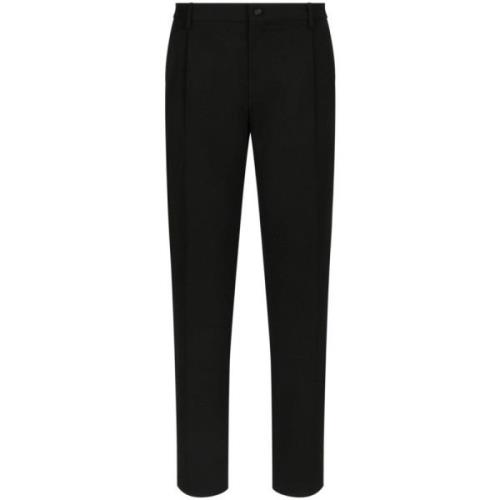 Zwarte Stijlvolle Broek Dolce & Gabbana , Black , Heren