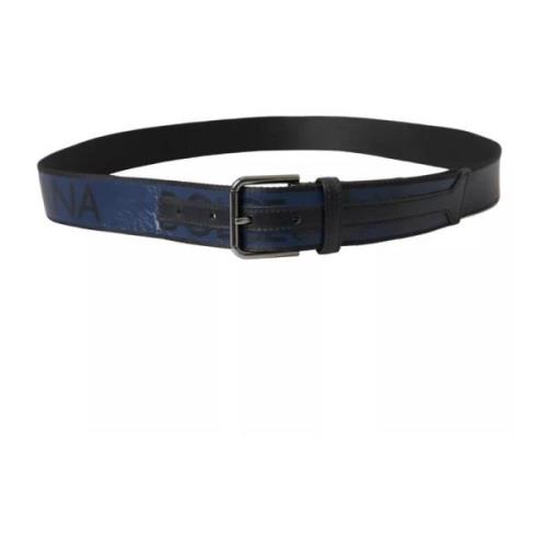 Metalen Gesp Leren Riem Dolce & Gabbana , Multicolor , Heren