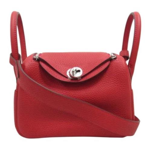 Pre-owned Leather shoulder-bags Hermès Vintage , Red , Dames