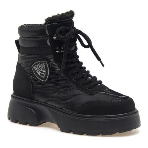 Zwarte Veterschoenen voor Vrouwen Blauer , Black , Dames