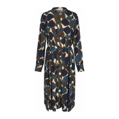 Chipmunk Print Jurk Maneile Stijl Masai , Multicolor , Dames