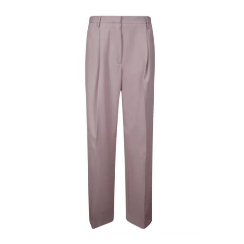 Wijde Plooiende Broek Dries Van Noten , Pink , Dames