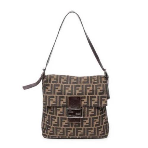 Pre-owned Canvas shoulder-bags Fendi Vintage , Brown , Dames