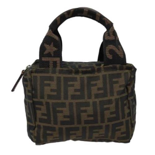 Pre-owned Canvas handbags Fendi Vintage , Brown , Dames