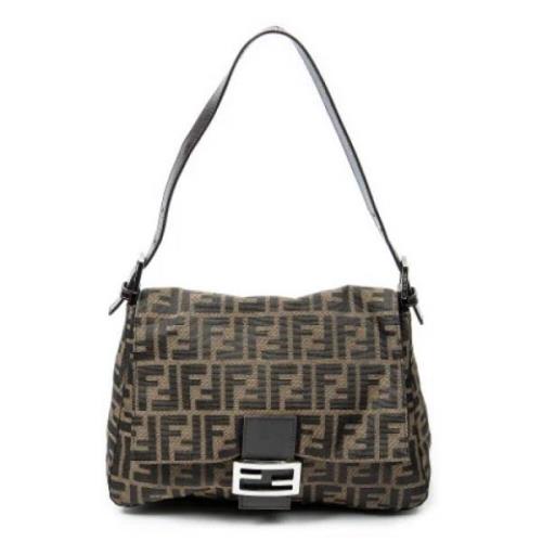 Pre-owned Canvas shoulder-bags Fendi Vintage , Brown , Dames