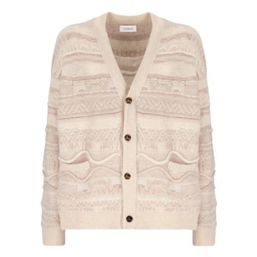 Jacquard Patroon Vest Laneus , Beige , Heren