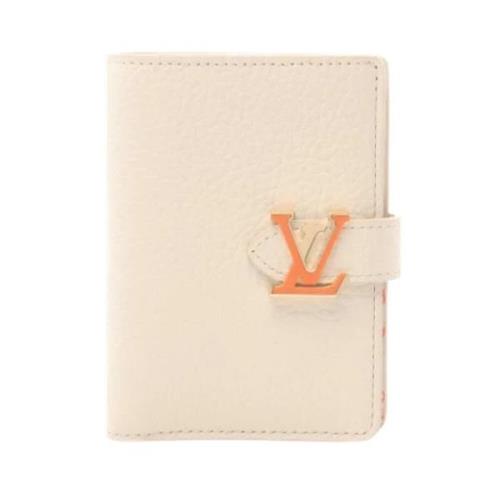 Pre-owned Leather wallets Louis Vuitton Vintage , White , Dames