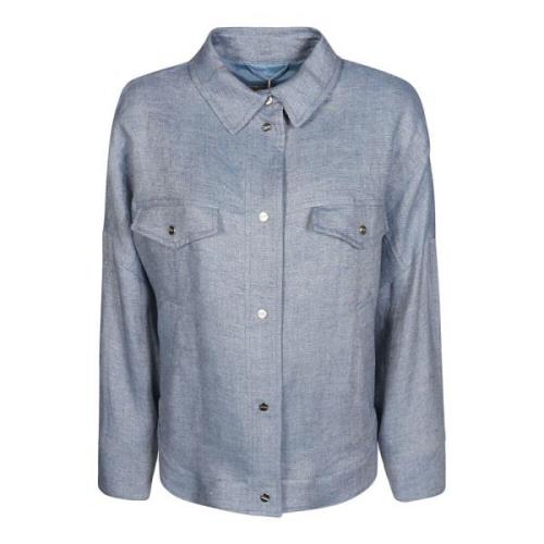 Denim Overshirt voor vrouwen Herno , Blue , Dames