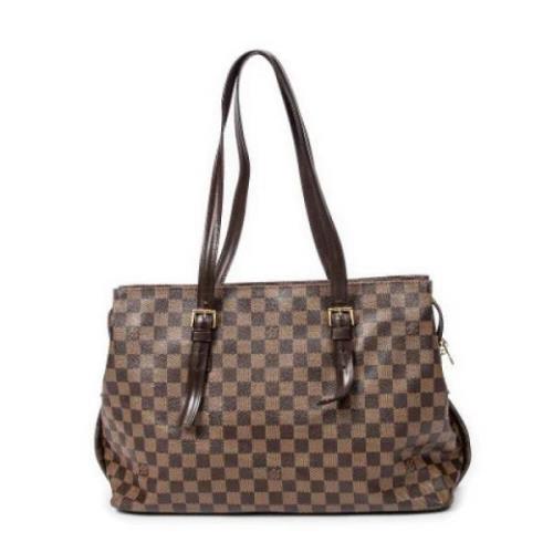 Pre-owned Canvas handbags Louis Vuitton Vintage , Brown , Dames