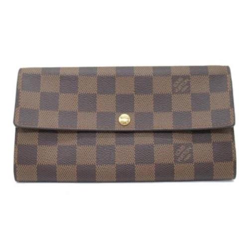 Pre-owned Coated canvas wallets Louis Vuitton Vintage , Brown , Dames