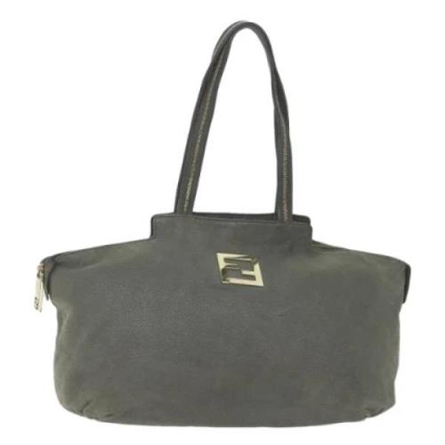 Pre-owned Leather fendi-bags Fendi Vintage , Gray , Dames