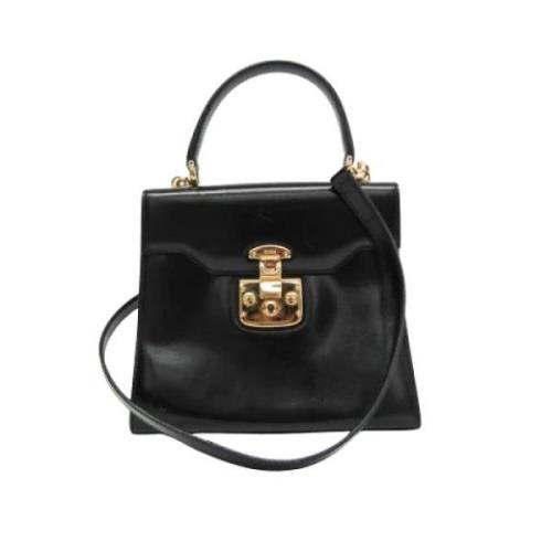 Pre-owned Leather handbags Gucci Vintage , Black , Dames