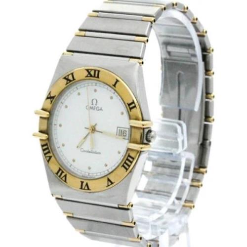 Pre-owned Stainless Steel watches Omega Vintage , White , Heren