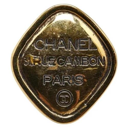 Pre-owned Fabric chanel-jewelry Chanel Vintage , Yellow , Dames