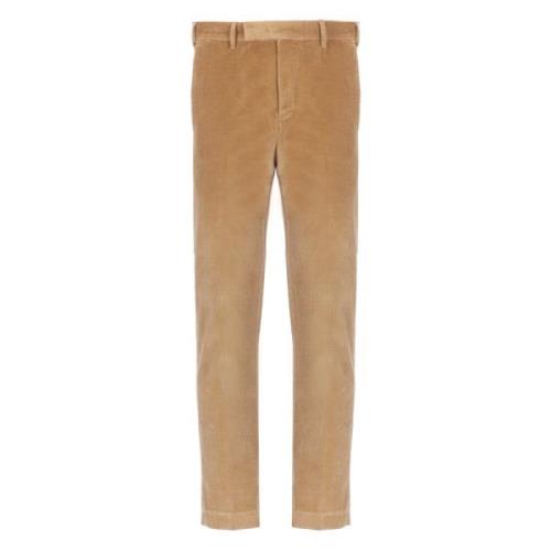 Bruine Slim-Fit Katoenen Broek PT Torino , Brown , Heren