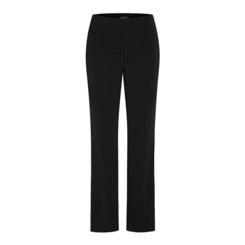 Zwarte broek met witte details Bruuns Bazaar , Black , Dames