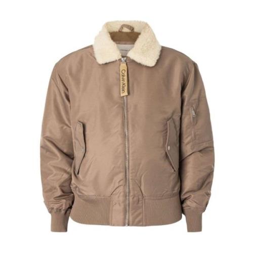 Stijlvolle Jas voor Mannen Calvin Klein , Beige , Heren