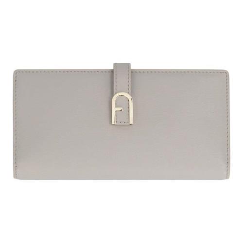 Leren Portemonnee met Kaartsleuven Furla , Gray , Dames