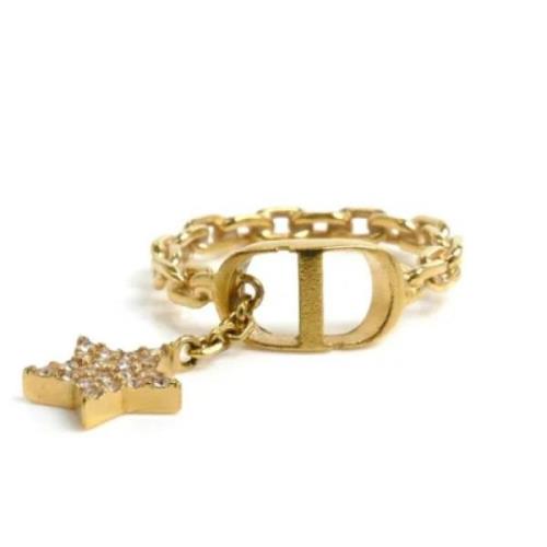 Pre-owned Fabric dior-jewelry Dior Vintage , Yellow , Dames