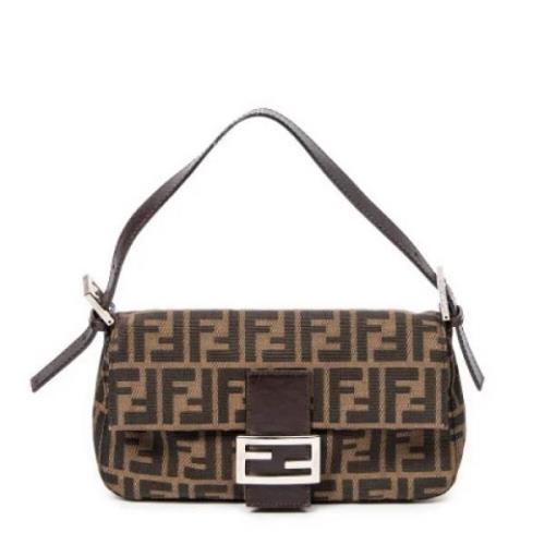 Pre-owned Canvas shoulder-bags Fendi Vintage , Brown , Dames