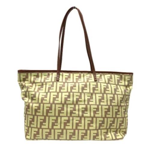 Pre-owned Canvas totes Fendi Vintage , Yellow , Dames