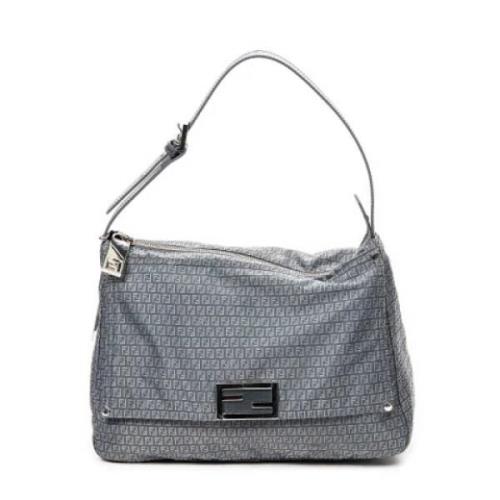 Pre-owned Canvas shoulder-bags Fendi Vintage , Gray , Dames