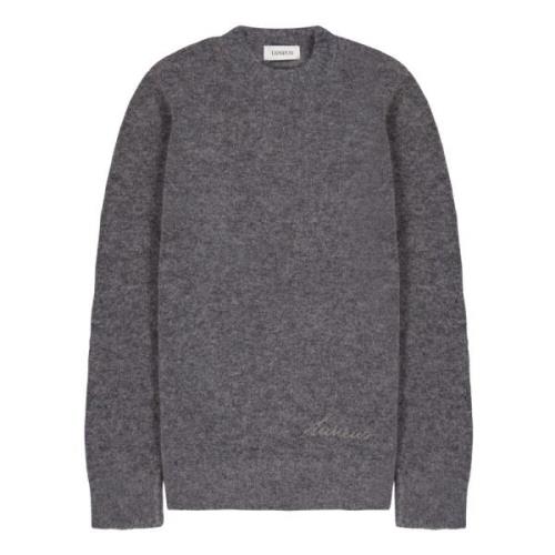 Alpaca Crewneck Sweater Laneus , Gray , Heren