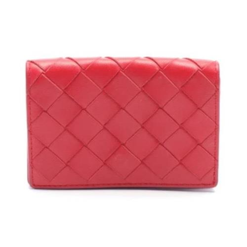 Pre-owned Leather wallets Bottega Veneta Vintage , Red , Dames