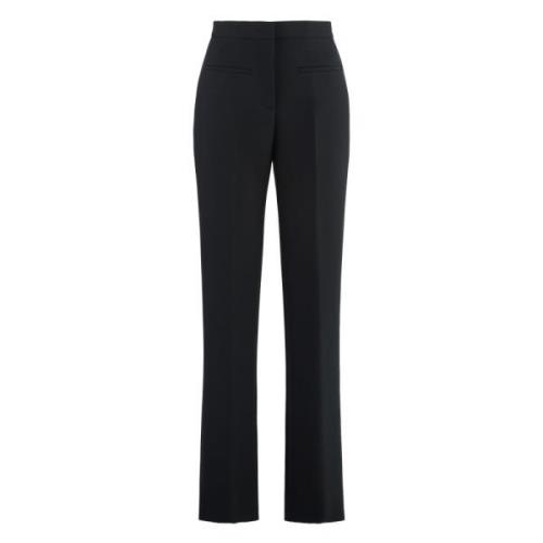 Wijde Crêpe Broek voor Vrouwen Msgm , Black , Dames